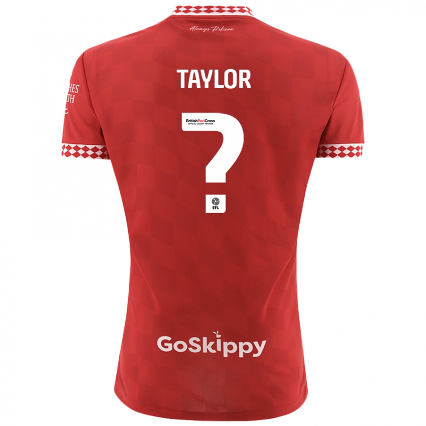 Kinder Archie Taylor #0 Rot Heimtrikot Trikot 2024/25 T-Shirt