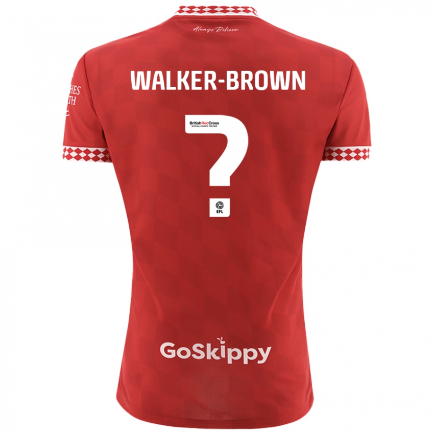 Kinder Rushon Walker-Brown #0 Rot Heimtrikot Trikot 2024/25 T-Shirt