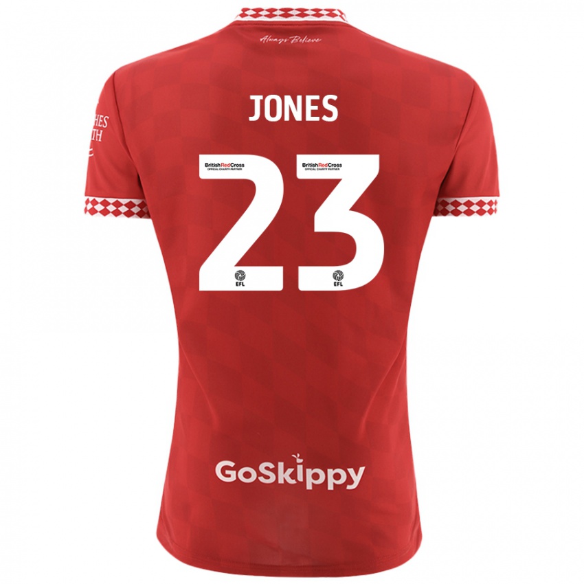 Kinder Carrie Jones #23 Rot Heimtrikot Trikot 2024/25 T-Shirt