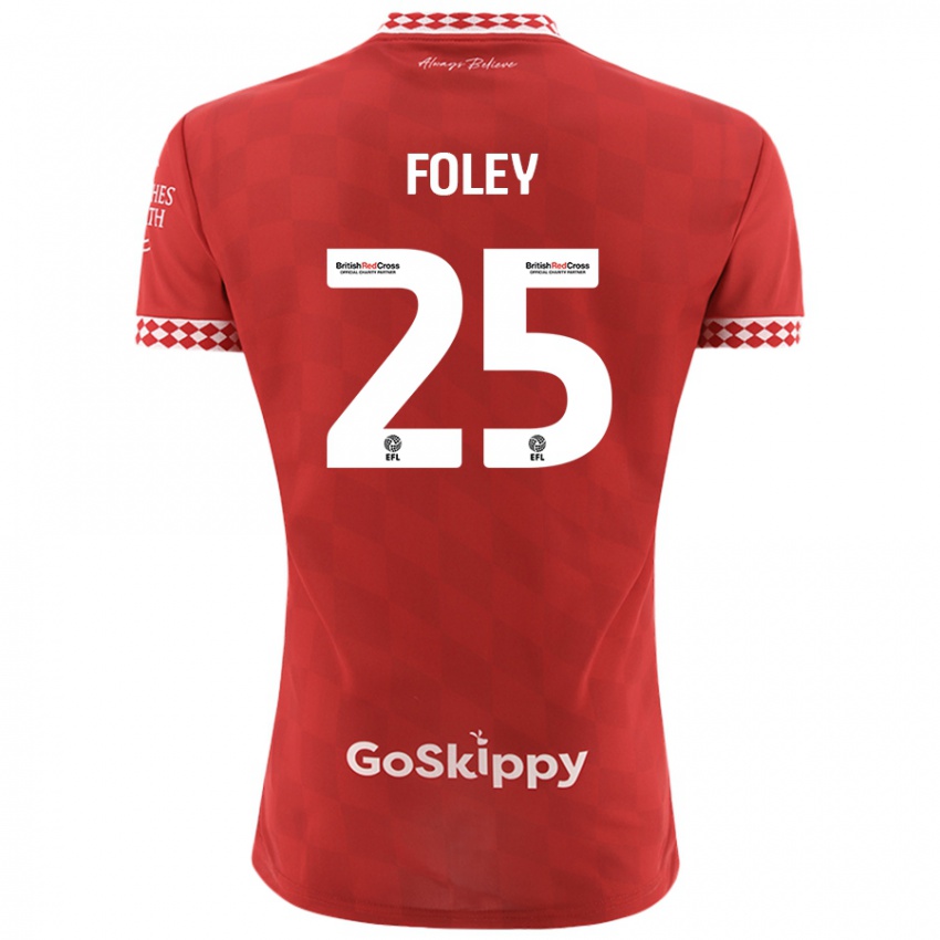 Kinder Erin Foley #25 Rot Heimtrikot Trikot 2024/25 T-Shirt