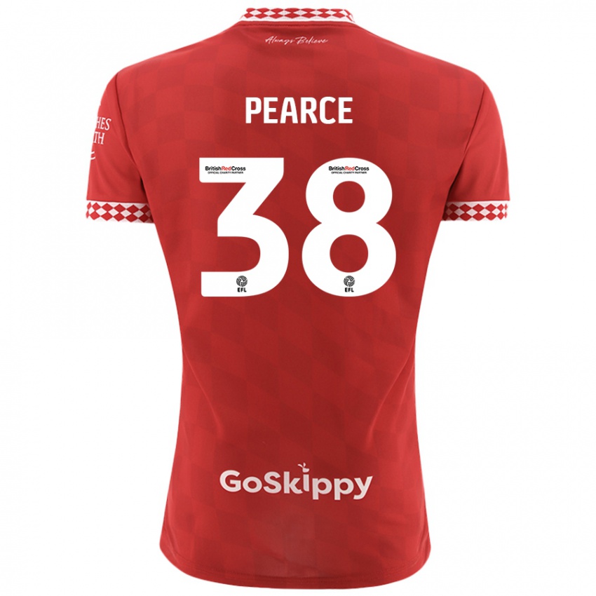 Kinder Manon Pearce #38 Rot Heimtrikot Trikot 2024/25 T-Shirt