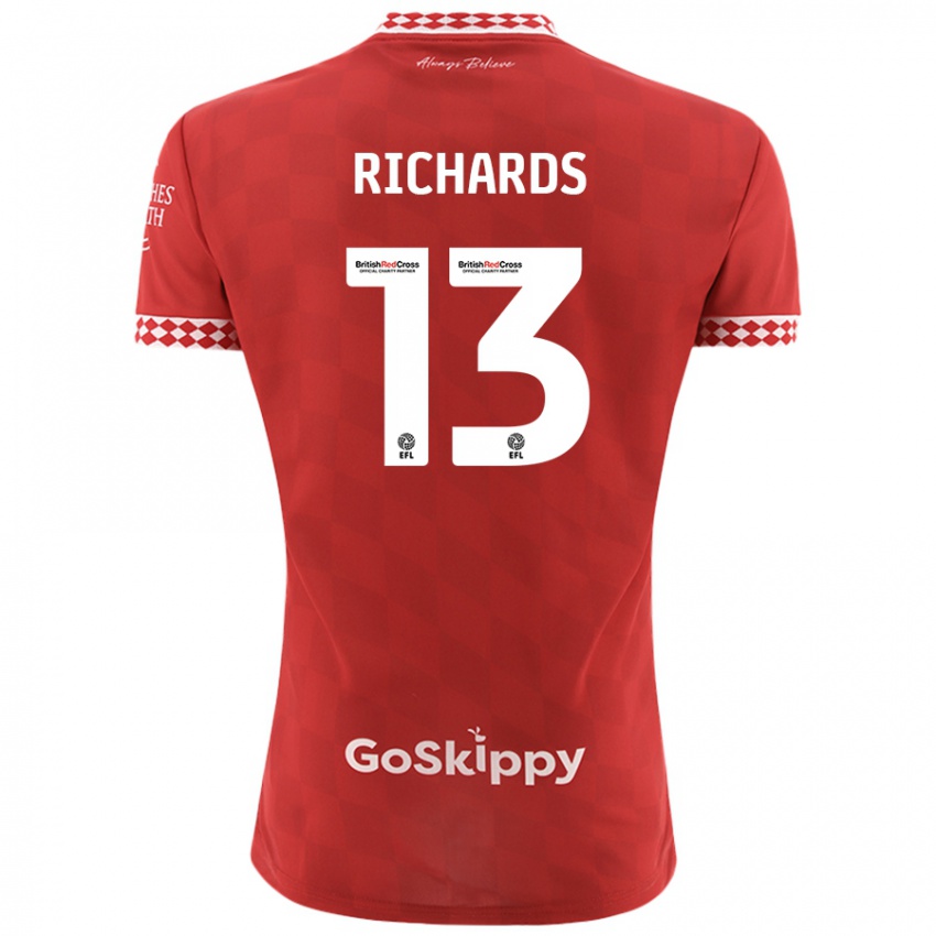 Kinder Harvey Wiles-Richards #13 Rot Heimtrikot Trikot 2024/25 T-Shirt