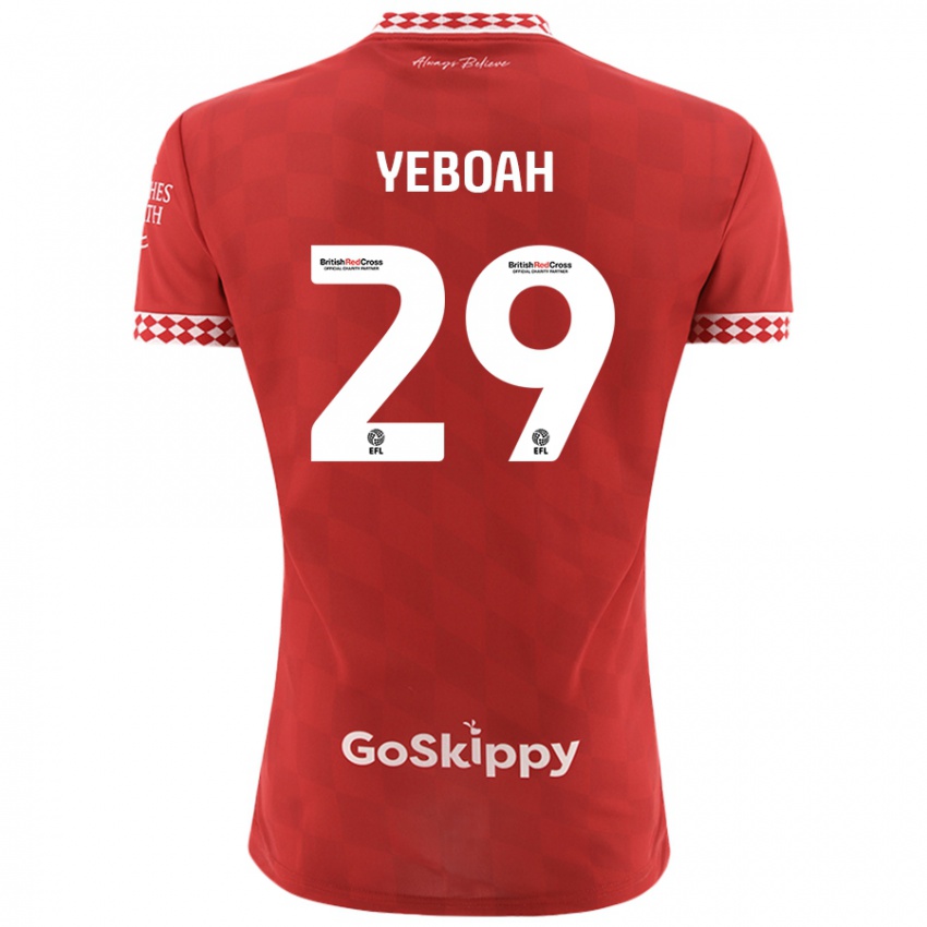 Kinder Ephraim Yeboah #29 Rot Heimtrikot Trikot 2024/25 T-Shirt