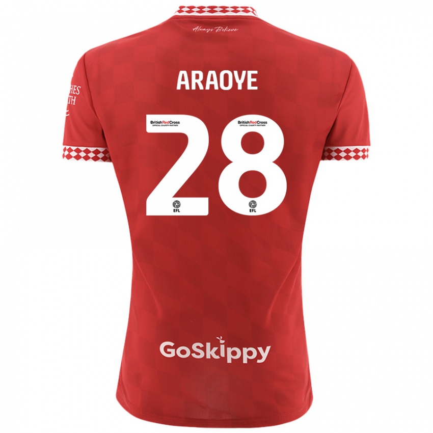 Kinder Raphael Araoye #28 Rot Heimtrikot Trikot 2024/25 T-Shirt