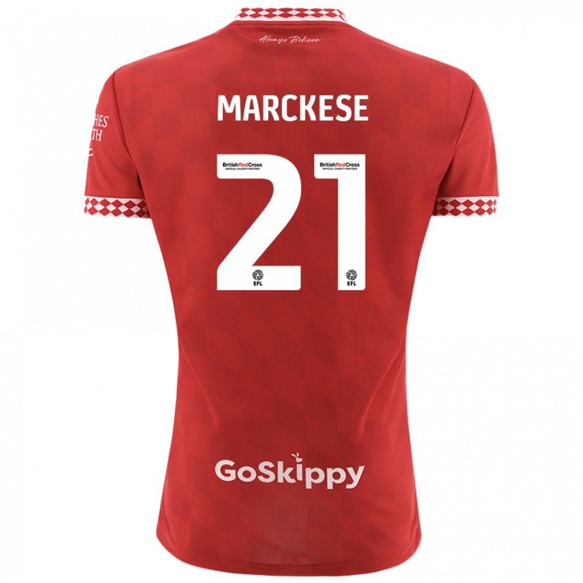 Kinder Kaylan Marckese #21 Rot Heimtrikot Trikot 2024/25 T-Shirt