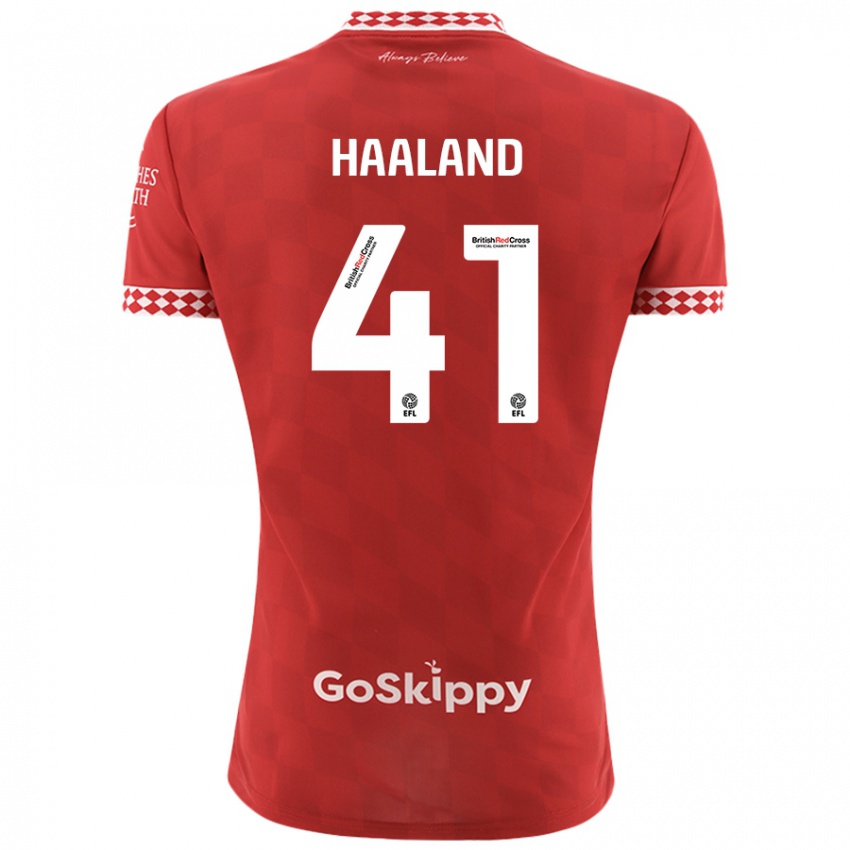 Kinder Benedicte Haaland #41 Rot Heimtrikot Trikot 2024/25 T-Shirt