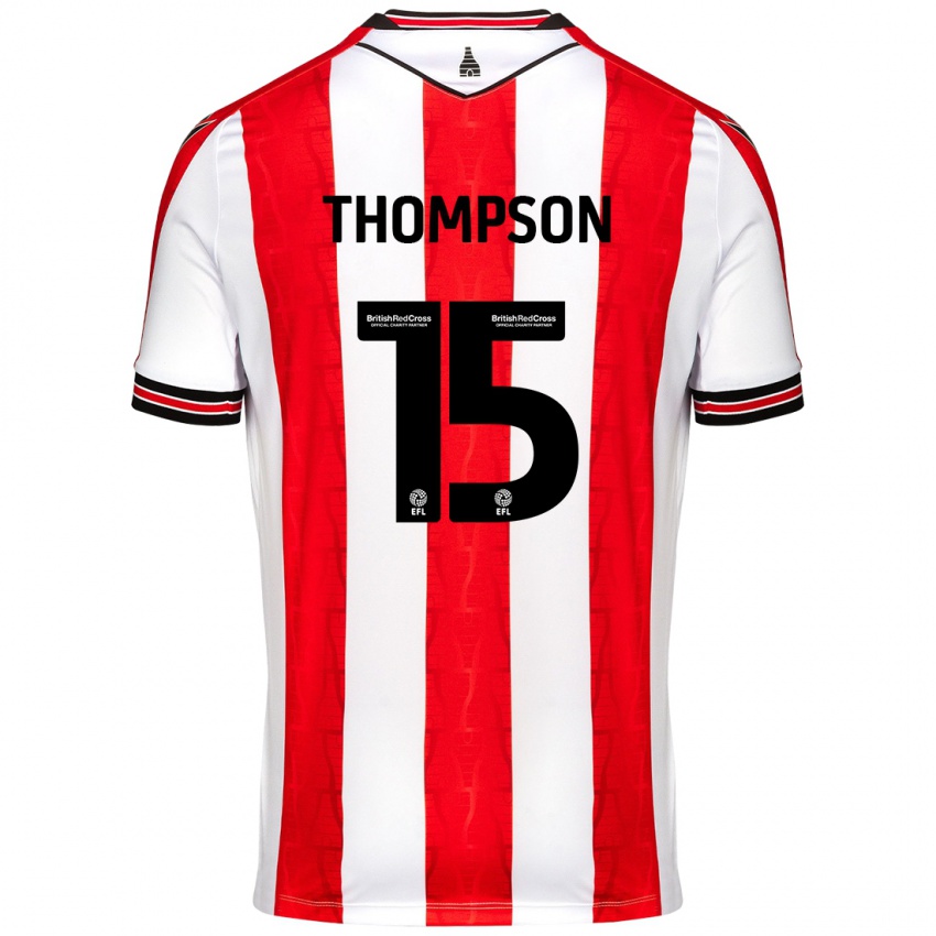 Kinder Jordan Thompson #15 Rot Weiß Heimtrikot Trikot 2024/25 T-Shirt