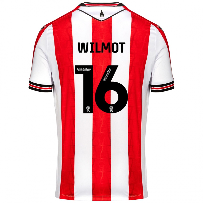 Kinder Ben Wilmot #16 Rot Weiß Heimtrikot Trikot 2024/25 T-Shirt