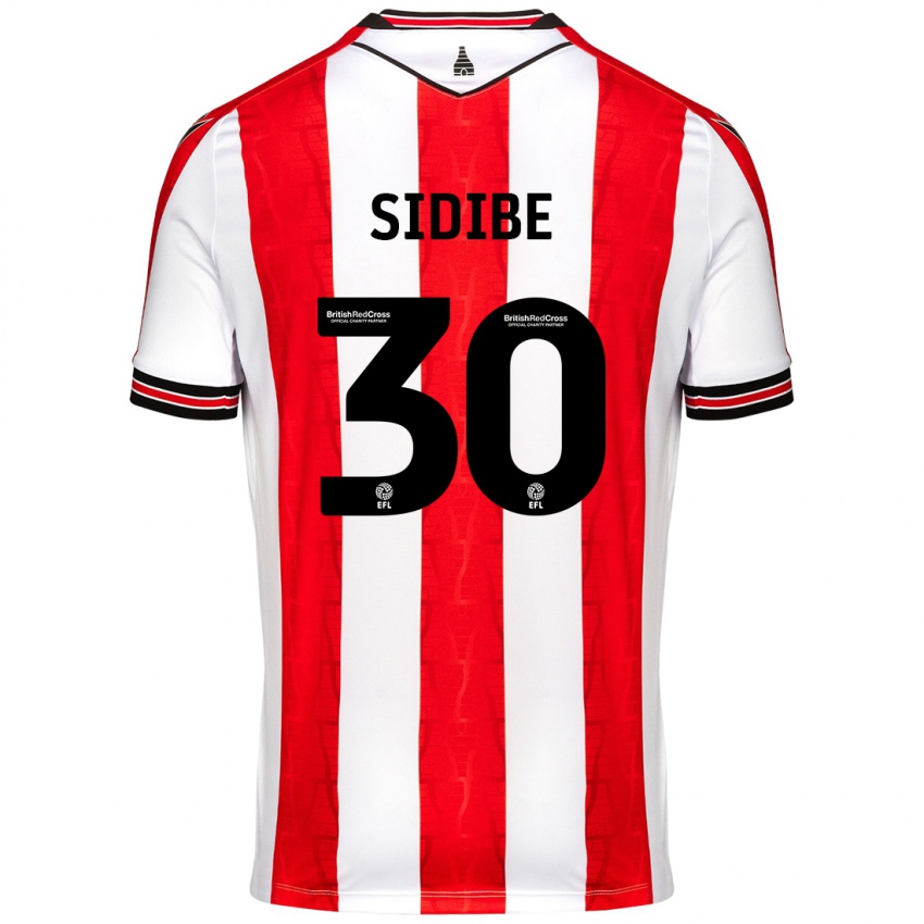 Kinder Souleymane Sidibe #30 Rot Weiß Heimtrikot Trikot 2024/25 T-Shirt