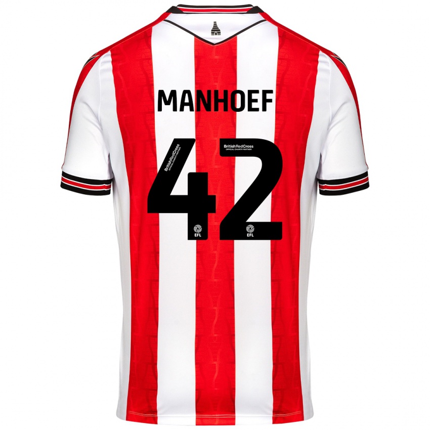 Kinder Million Manhoef #42 Rot Weiß Heimtrikot Trikot 2024/25 T-Shirt