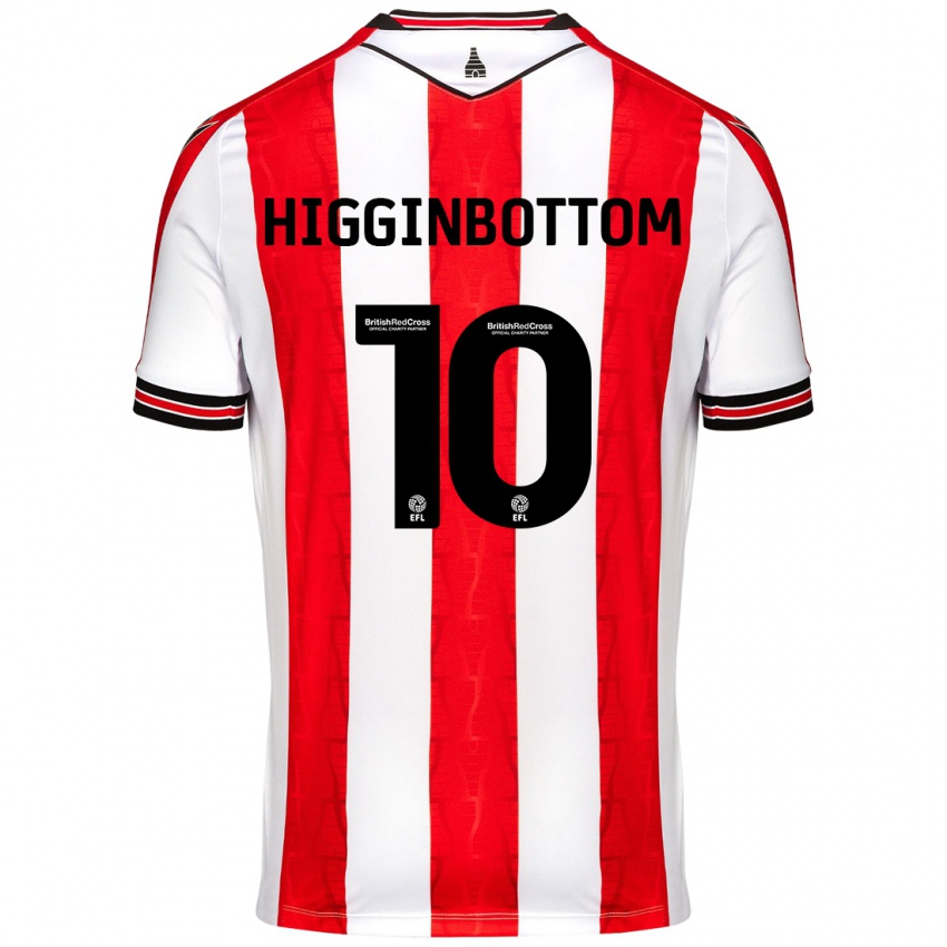 Kinder Alice Higginbottom #10 Rot Weiß Heimtrikot Trikot 2024/25 T-Shirt