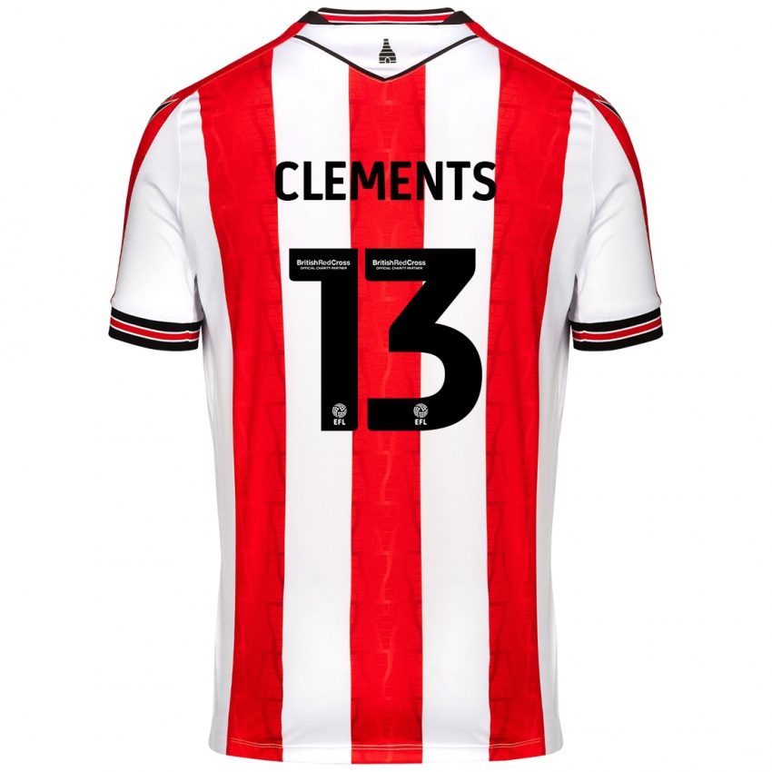 Kinder Daisy Clements #13 Rot Weiß Heimtrikot Trikot 2024/25 T-Shirt