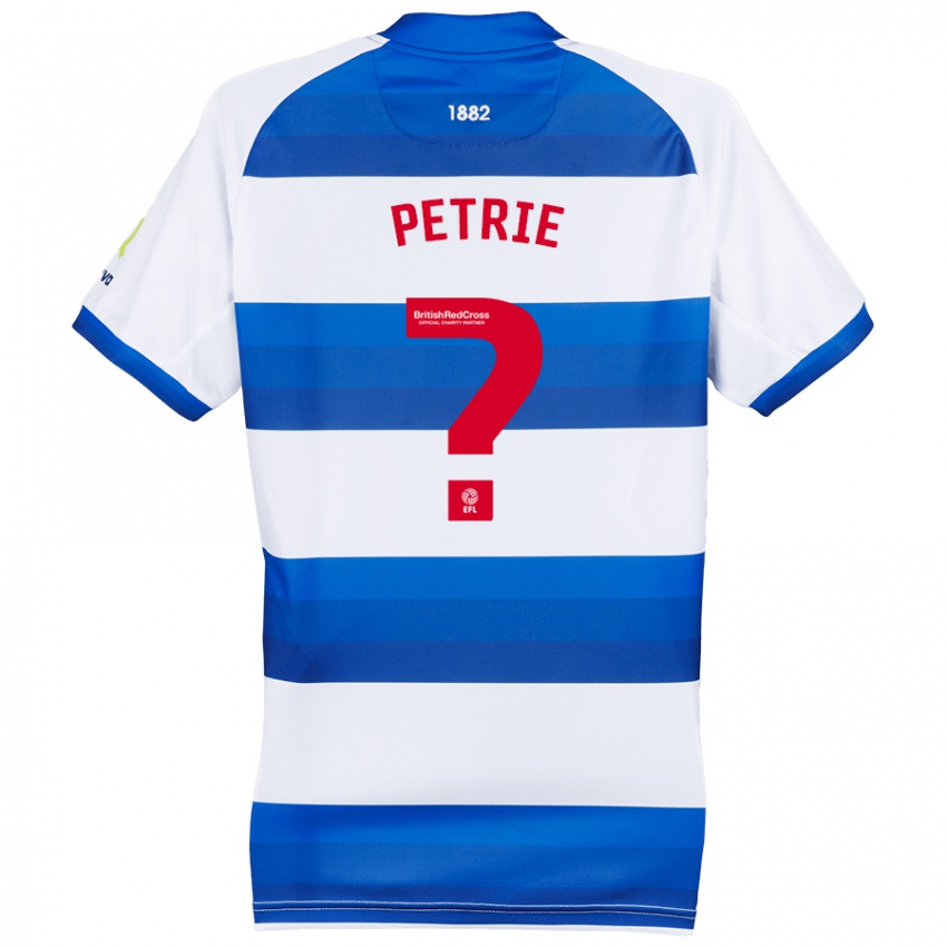 Kinder Kieran Petrie #0 Weiß Blau Heimtrikot Trikot 2024/25 T-Shirt