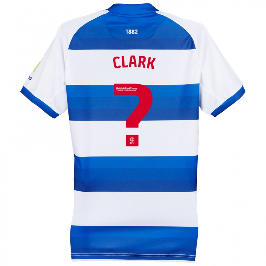 Kinder Conor Clark #0 Weiß Blau Heimtrikot Trikot 2024/25 T-Shirt