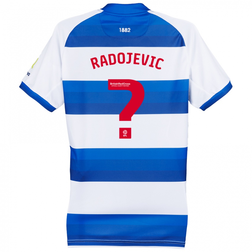 Kinder Luka Radojevic #0 Weiß Blau Heimtrikot Trikot 2024/25 T-Shirt