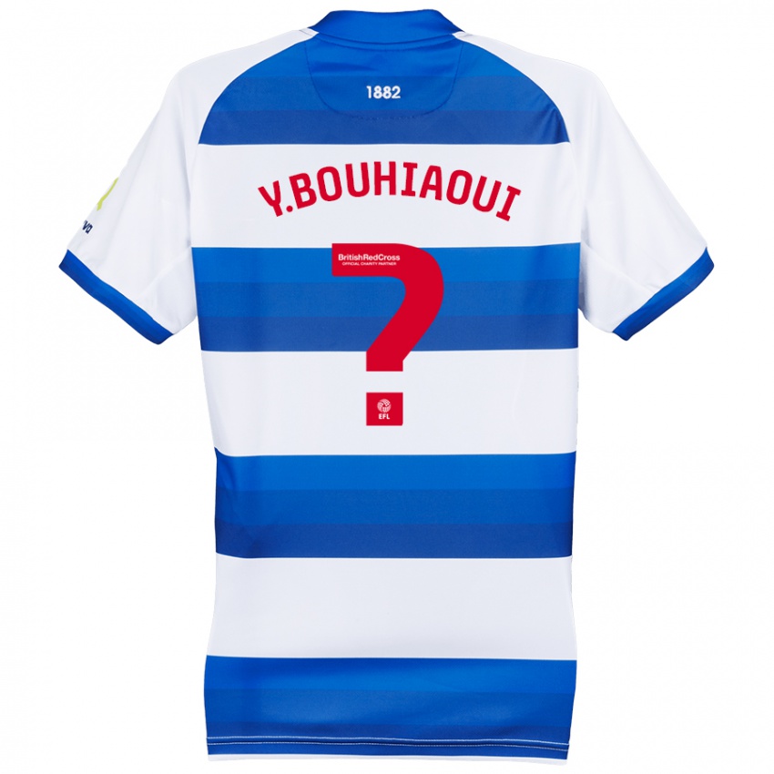 Kinder Youssef Bouhiaoui #0 Weiß Blau Heimtrikot Trikot 2024/25 T-Shirt