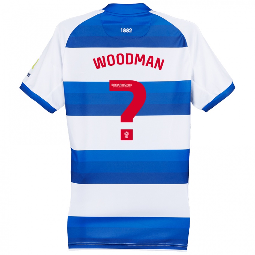 Kinder Deon Woodman #0 Weiß Blau Heimtrikot Trikot 2024/25 T-Shirt