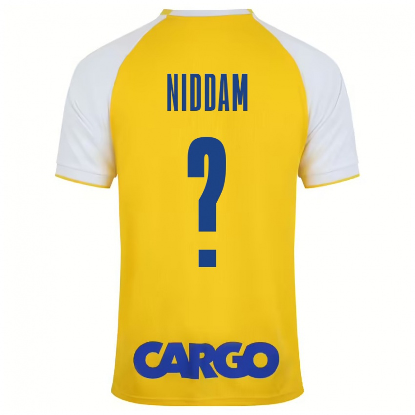 Kinder Nadav Niddam #0 Gelb Weiß Heimtrikot Trikot 2024/25 T-Shirt