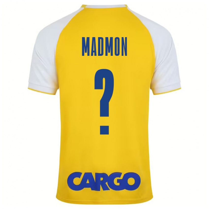 Kinder Elad Madmon #0 Gelb Weiß Heimtrikot Trikot 2024/25 T-Shirt