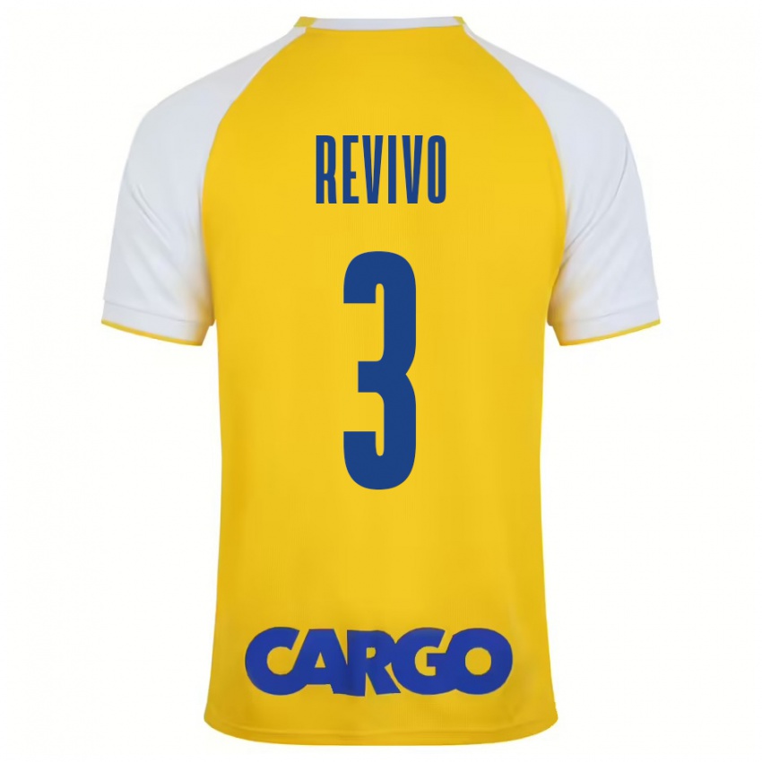 Kinder Roy Revivo #3 Gelb Weiß Heimtrikot Trikot 2024/25 T-Shirt