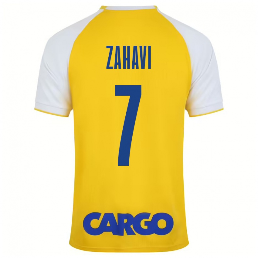 Kinder Eran Zahavi #7 Gelb Weiß Heimtrikot Trikot 2024/25 T-Shirt