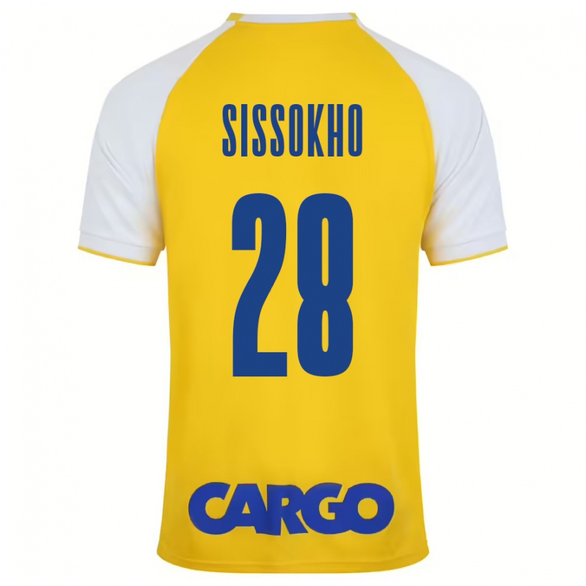 Kinder Issouf Sissokho #28 Gelb Weiß Heimtrikot Trikot 2024/25 T-Shirt