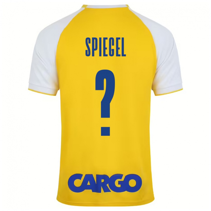 Kinder Liran Spiegel #0 Gelb Weiß Heimtrikot Trikot 2024/25 T-Shirt