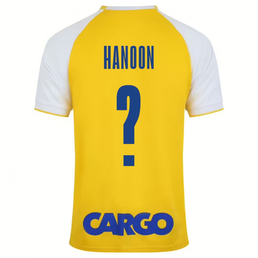 Kinder Agam Hanoon #0 Gelb Weiß Heimtrikot Trikot 2024/25 T-Shirt