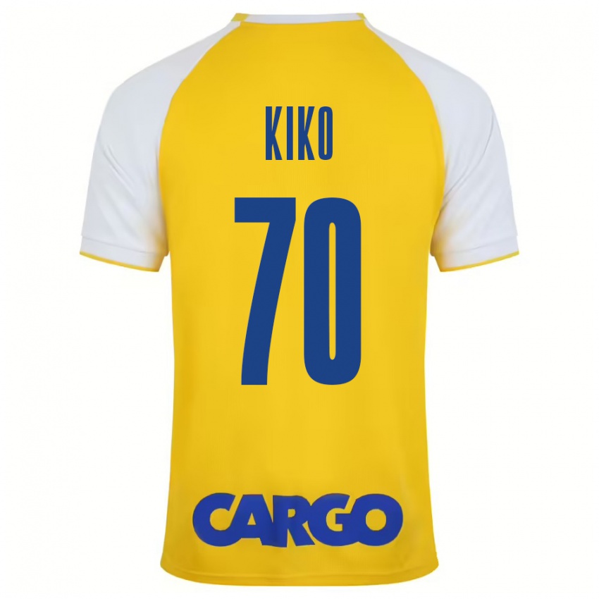 Kinder Kiko Bondoso #70 Gelb Weiß Heimtrikot Trikot 2024/25 T-Shirt