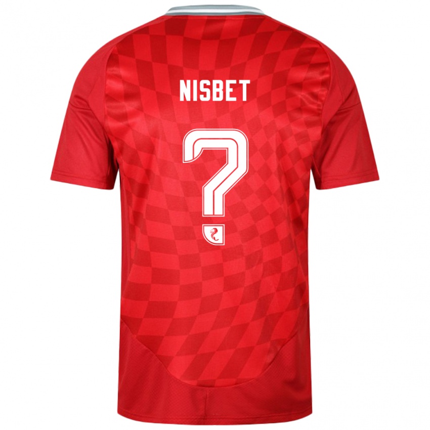 Kinder Kevin Nisbet #0 Rot Heimtrikot Trikot 2024/25 T-Shirt