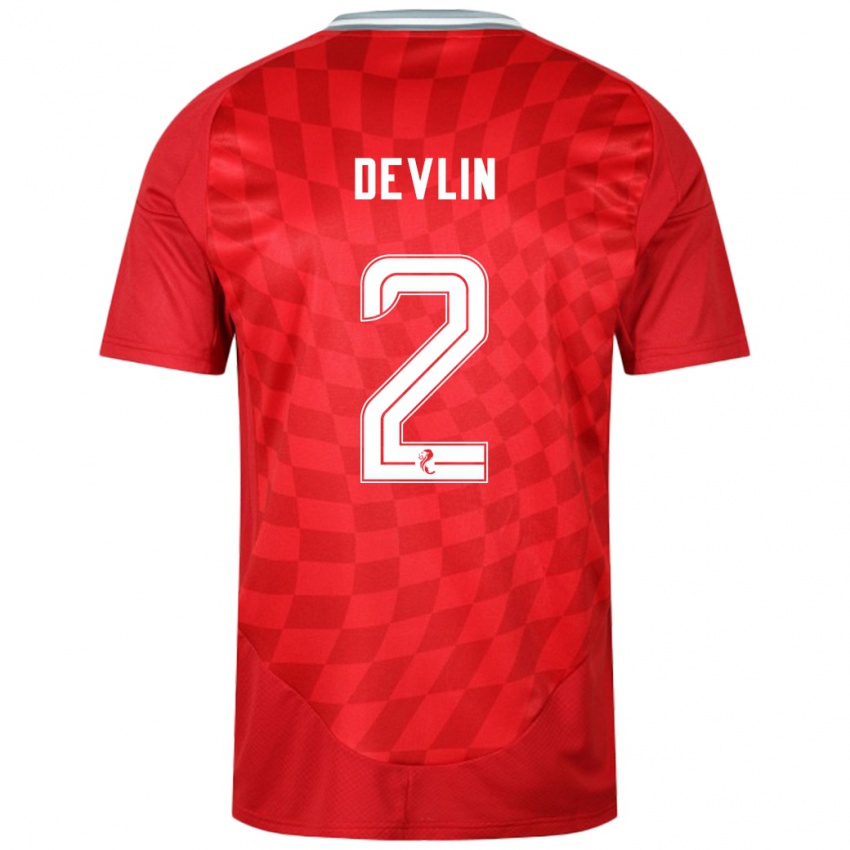 Kinder Nicky Devlin #2 Rot Heimtrikot Trikot 2024/25 T-Shirt