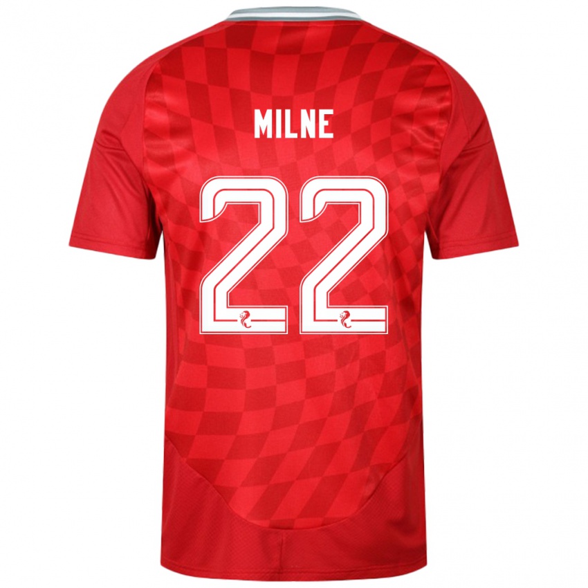 Kinder Jack Milne #22 Rot Heimtrikot Trikot 2024/25 T-Shirt