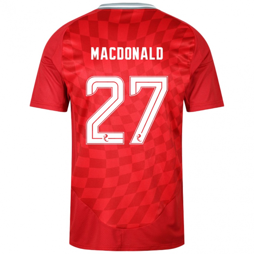 Kinder Angus Macdonald #27 Rot Heimtrikot Trikot 2024/25 T-Shirt