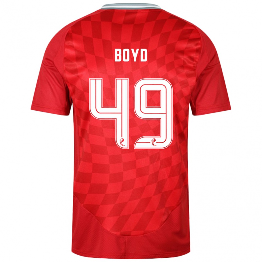 Kinder Fletcher Boyd #49 Rot Heimtrikot Trikot 2024/25 T-Shirt