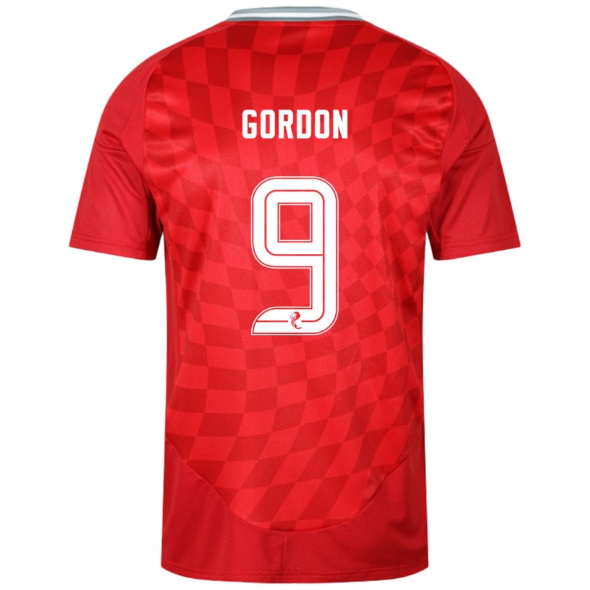 Kinder Lauren Gordon #9 Rot Heimtrikot Trikot 2024/25 T-Shirt