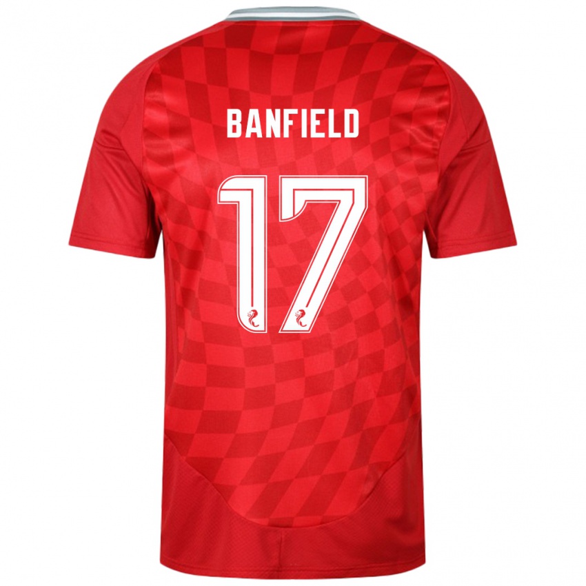 Kinder Keeley Banfield #17 Rot Heimtrikot Trikot 2024/25 T-Shirt