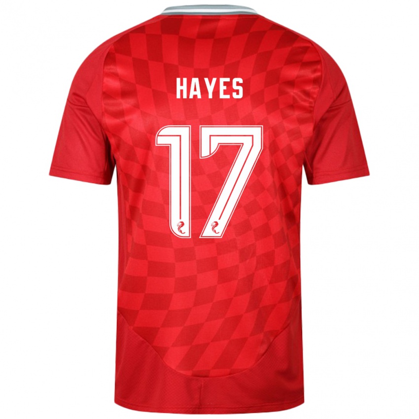 Kinder Jonny Hayes #17 Rot Heimtrikot Trikot 2024/25 T-Shirt