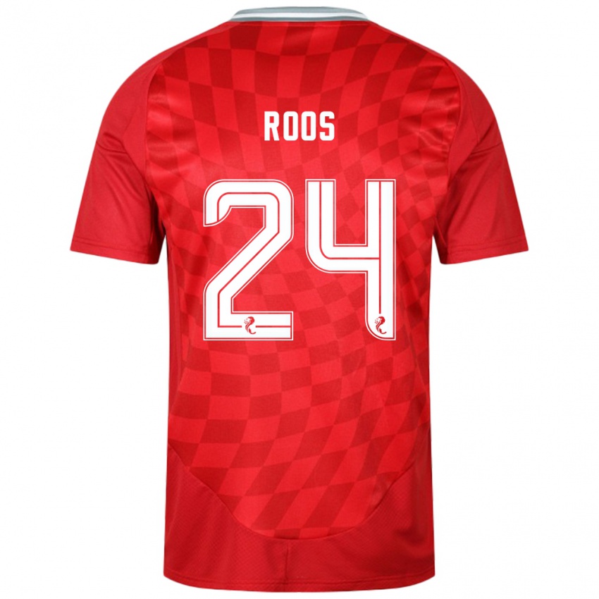 Kinder Kelle Roos #24 Rot Heimtrikot Trikot 2024/25 T-Shirt