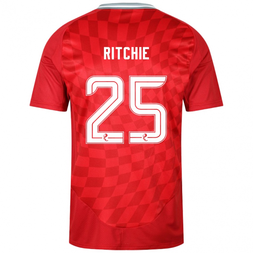 Kinder Tom Ritchie #25 Rot Heimtrikot Trikot 2024/25 T-Shirt