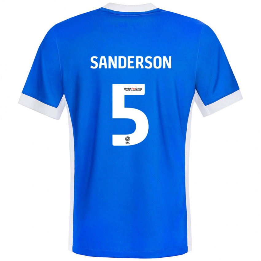 Kinder Dion Sanderson #5 Blau Weiß Heimtrikot Trikot 2024/25 T-Shirt