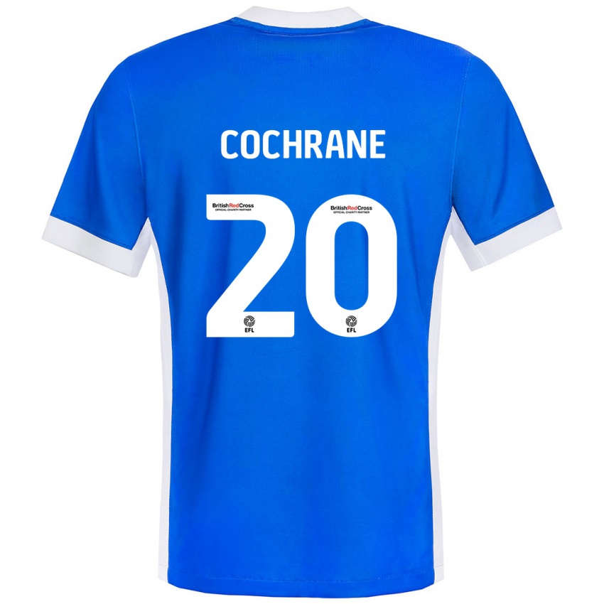 Kinder Alex Cochrane #20 Blau Weiß Heimtrikot Trikot 2024/25 T-Shirt