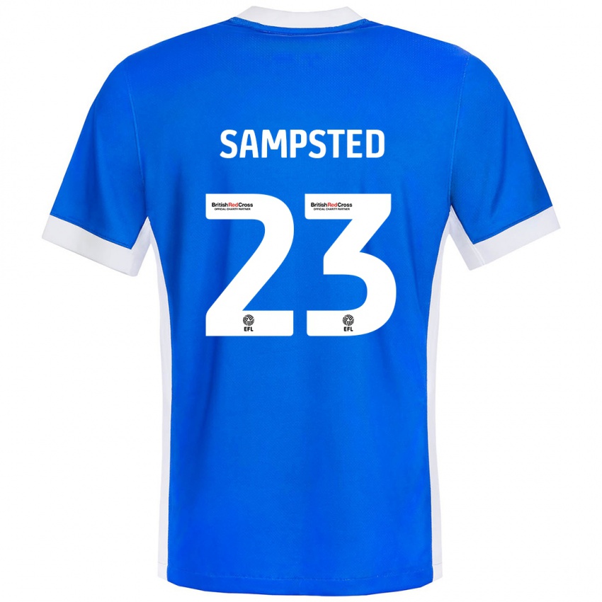 Kinder Alfons Sampsted #23 Blau Weiß Heimtrikot Trikot 2024/25 T-Shirt