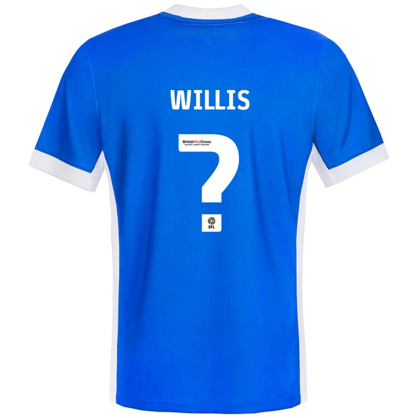 Kinder Zach Willis #0 Blau Weiß Heimtrikot Trikot 2024/25 T-Shirt