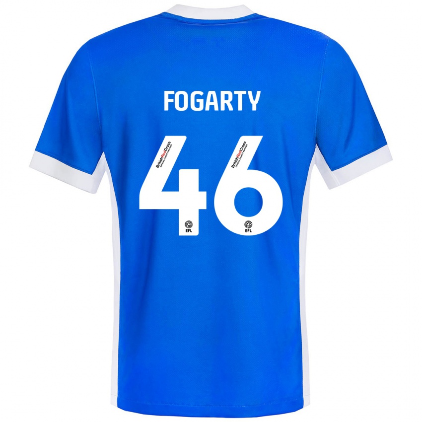 Kinder Tom Fogarty #46 Blau Weiß Heimtrikot Trikot 2024/25 T-Shirt