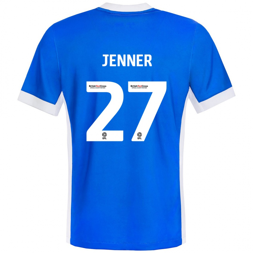 Kinder Abbi Jenner #27 Blau Weiß Heimtrikot Trikot 2024/25 T-Shirt