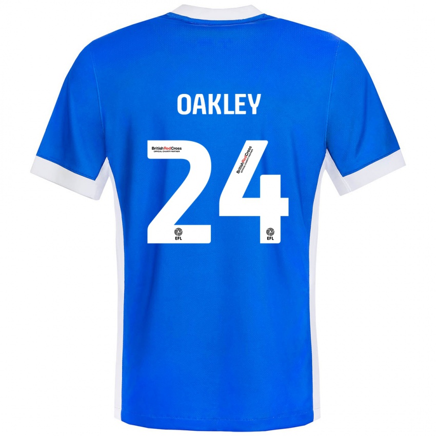 Kinder Marcel Oakley #24 Blau Weiß Heimtrikot Trikot 2024/25 T-Shirt