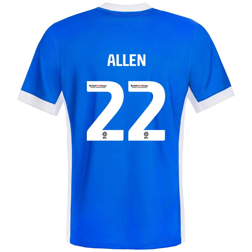 Kinder Remi Allen #22 Blau Weiß Heimtrikot Trikot 2024/25 T-Shirt