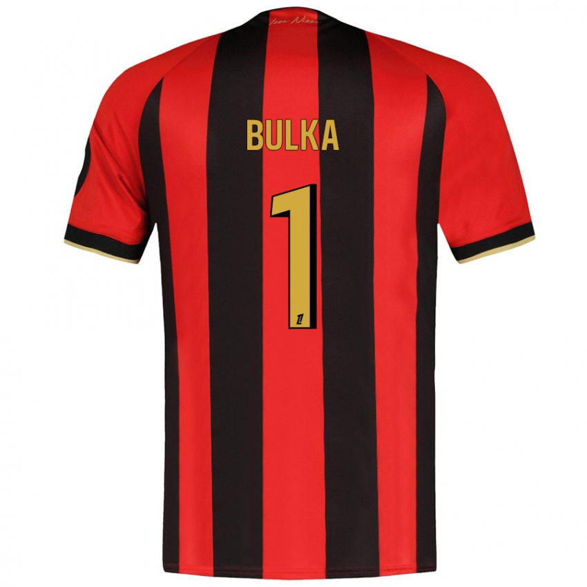 Kinder Marcin Bulka #1 Rot Schwarz Heimtrikot Trikot 2024/25 T-Shirt