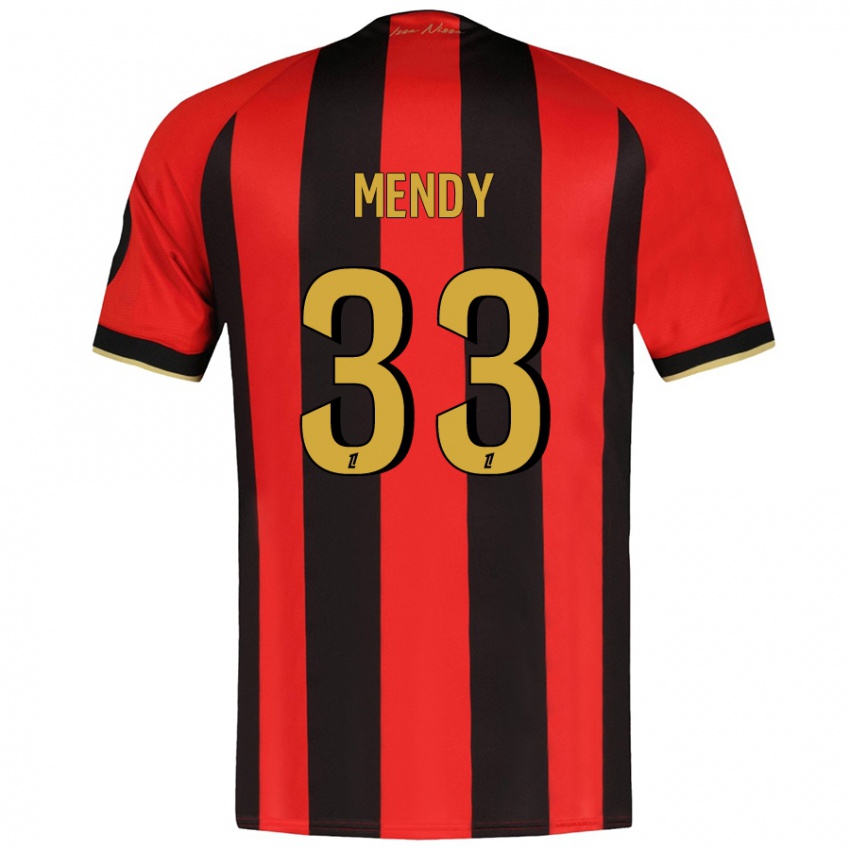 Kinder Antoine Mendy #33 Rot Schwarz Heimtrikot Trikot 2024/25 T-Shirt