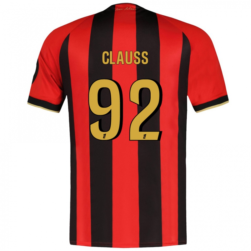 Kinder Jonathan Clauss #92 Rot Schwarz Heimtrikot Trikot 2024/25 T-Shirt